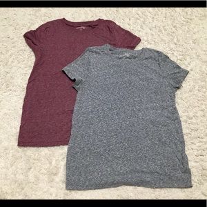 Maroon & Grey Crew Neck Tshirt Set